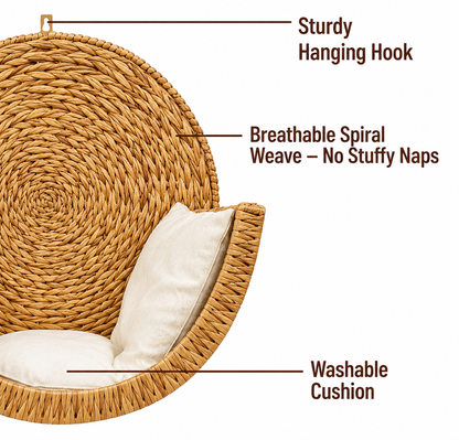 NapperNest™ - Handwoven Cat Bed
